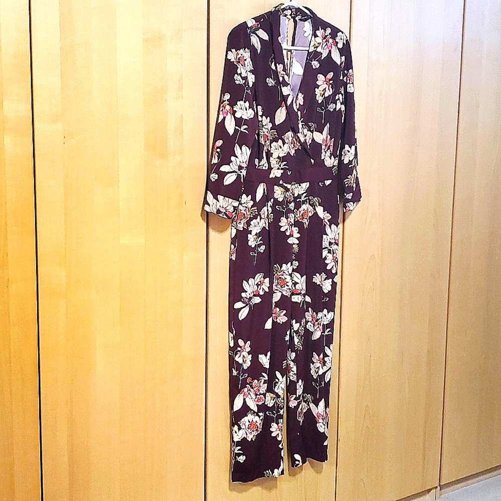 Zara Wine printed Junpsuit